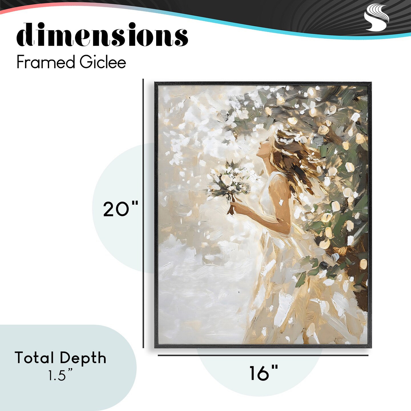 Stupell Industries Soft White Snow Flurry Framed Giclee, design by LSR Design Studio