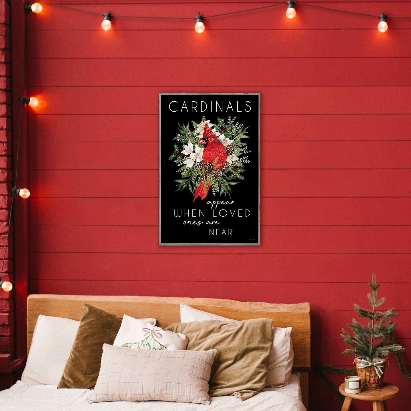 Stupell Industries Cardinals Appear Seasonal Sentiment Framed Giclee, design by Cindy Jacobs