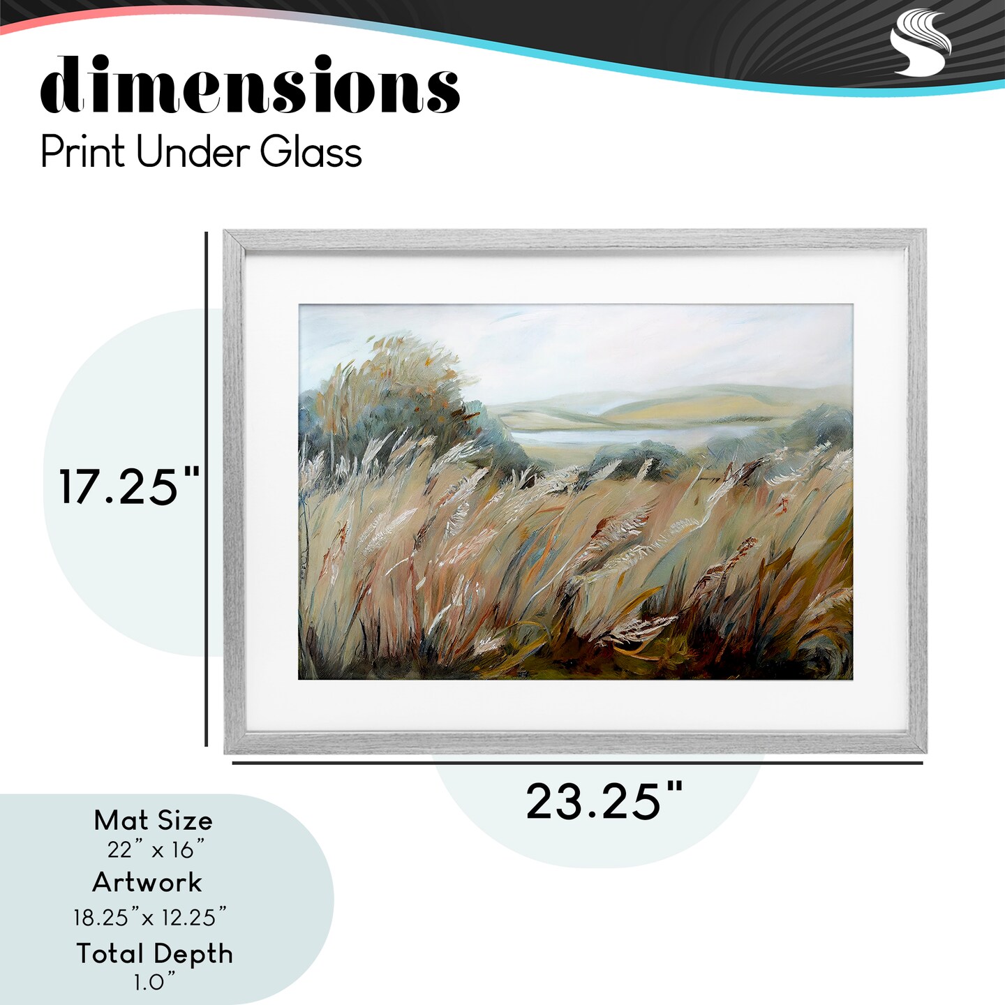Stupell Industries Windy Meadow Distortion Framed Print Under Glass, design by Sasha