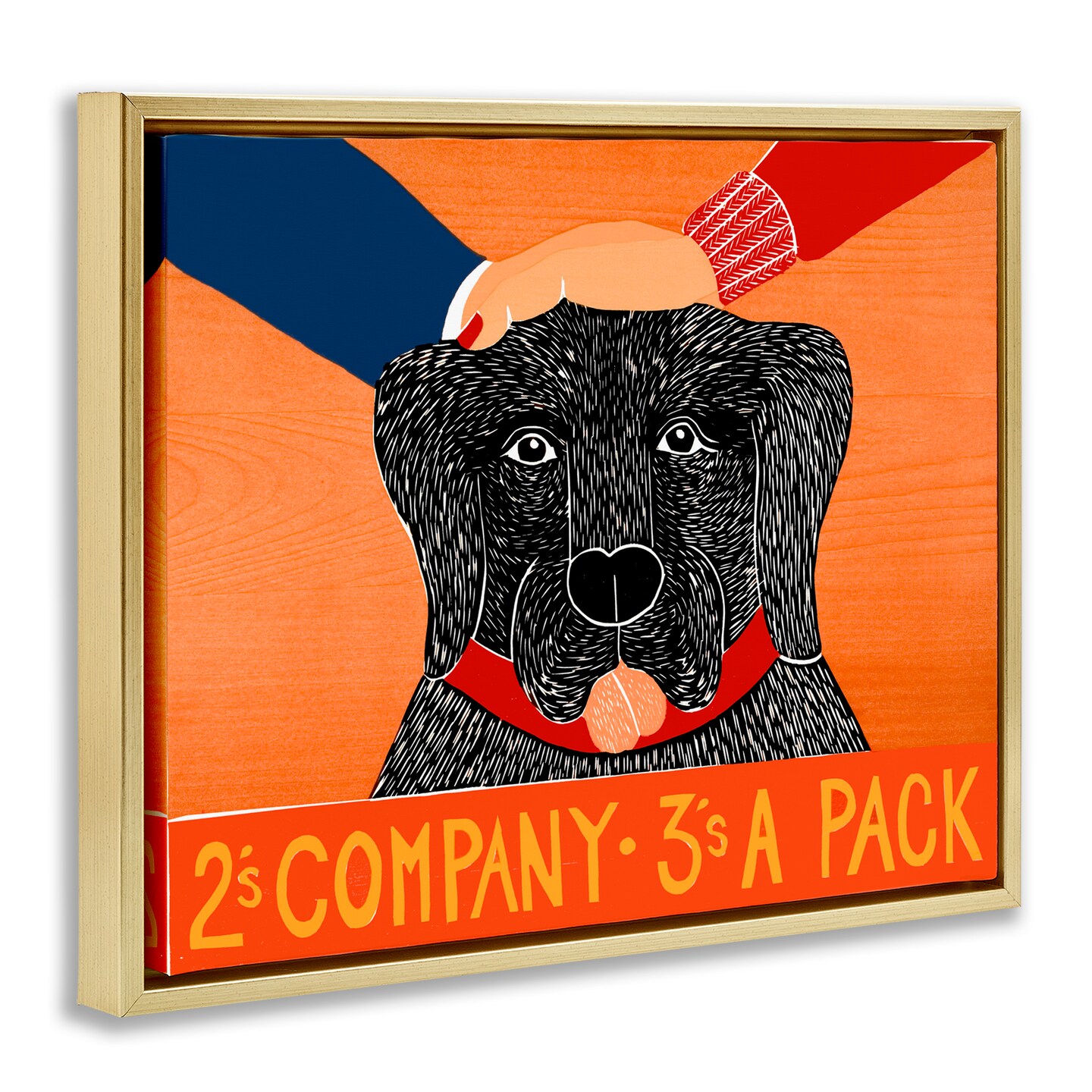 Stupell Industries 2's Company Dog Floating Frame, design by Stephen Huneck