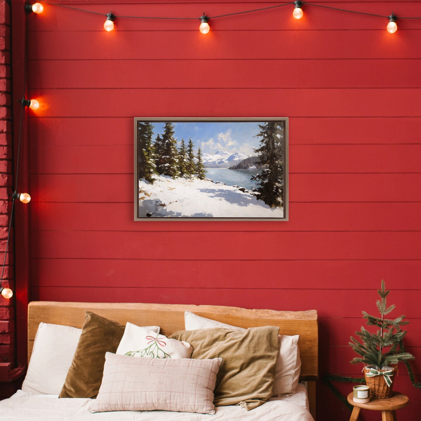 Stupell Industries Way Up North Landscape Floating Frame, design by Petal Prints Design