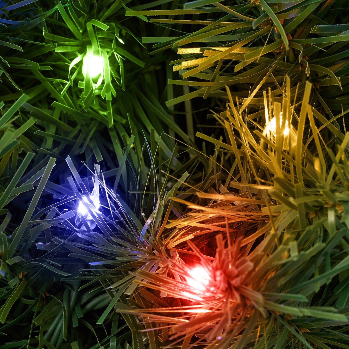 Casafield Pre-Lit Artificial Christmas Wreath for Front Door, Window or Mantel, Green Fir with Multicolor Lights Indoor/Outdoor Holiday Decor, 60 Inches