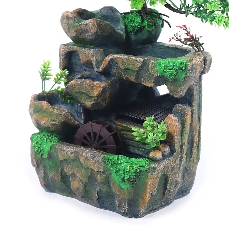 Rockery Fountain Waterfall Feng Shui Desktop Ornament Indoor Water Sound Decor