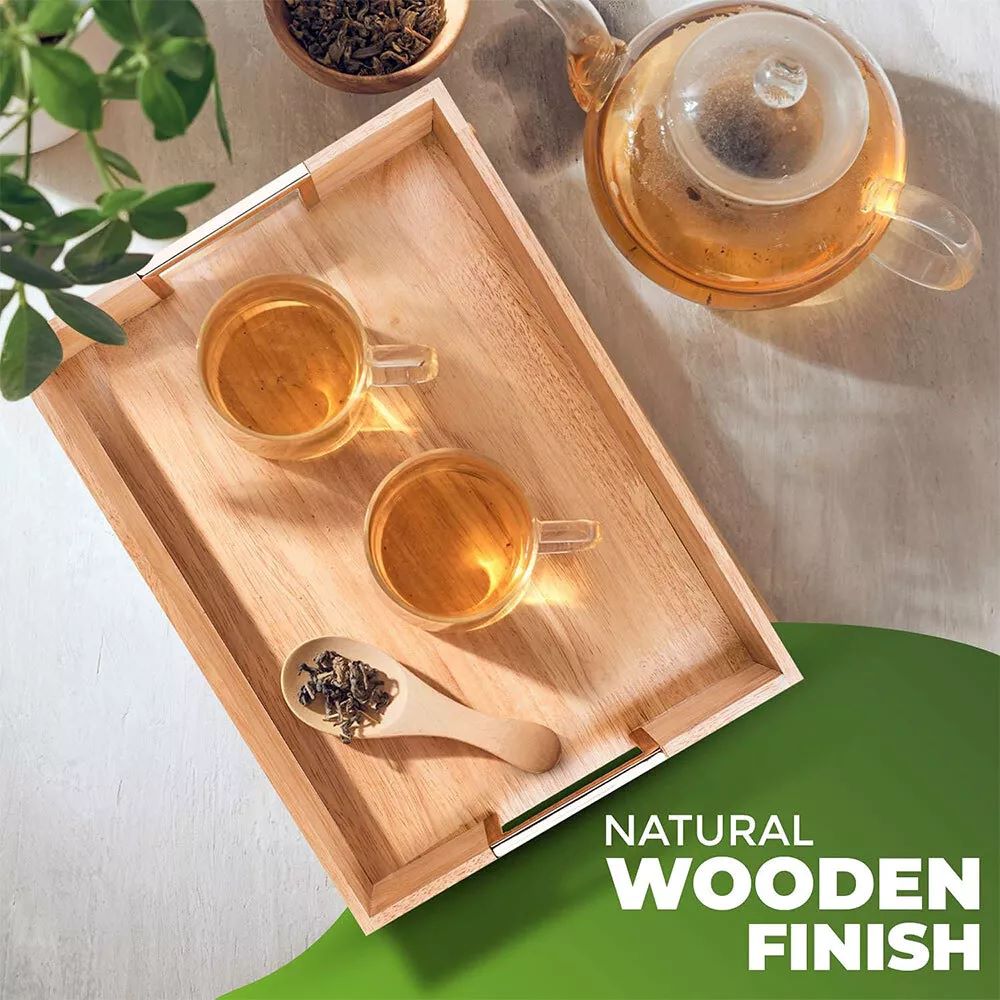 Kitcheniva Wood Serving Tray With Handle