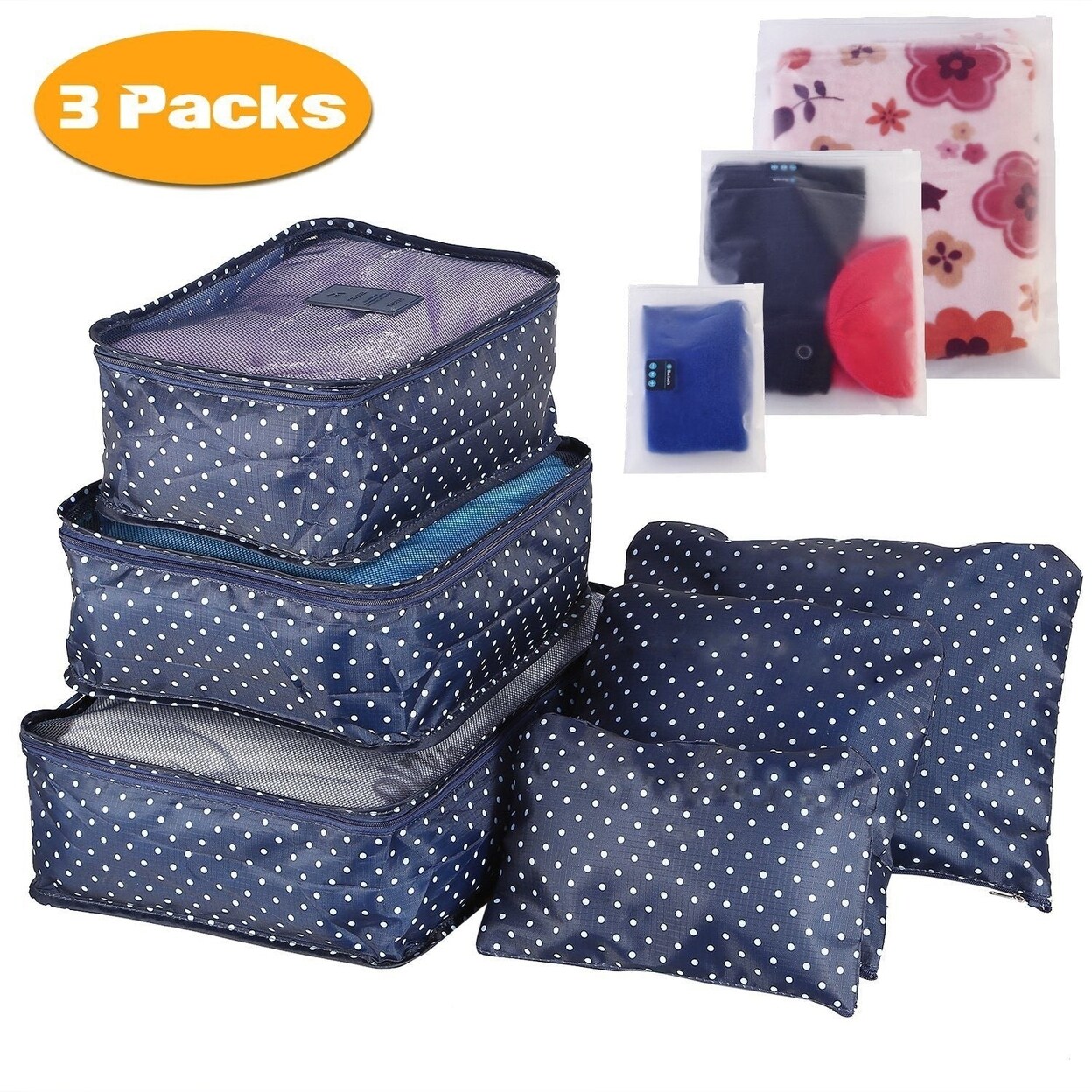 9Pcs/Set Clothes Storage Bags Water-Resistant Travel Luggage Organizer Clothing Packing Cubes For Blouse Hosiery