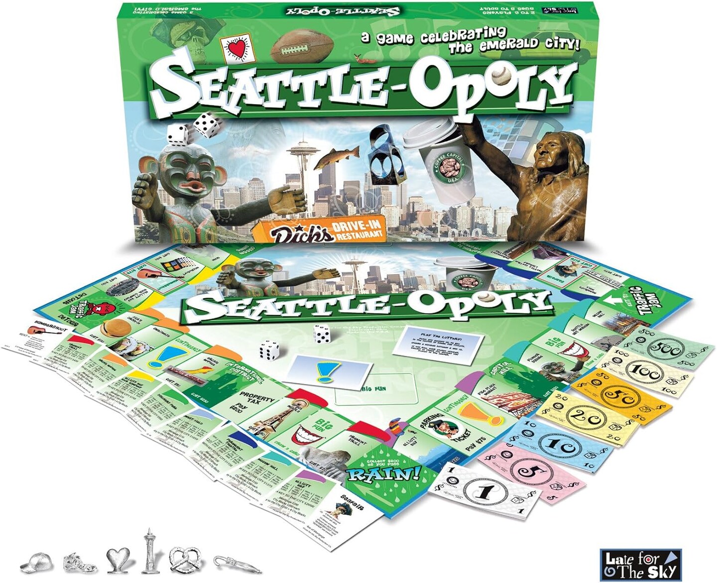 Late for the Sky: Seattle-Opoly Monopoly Board Game