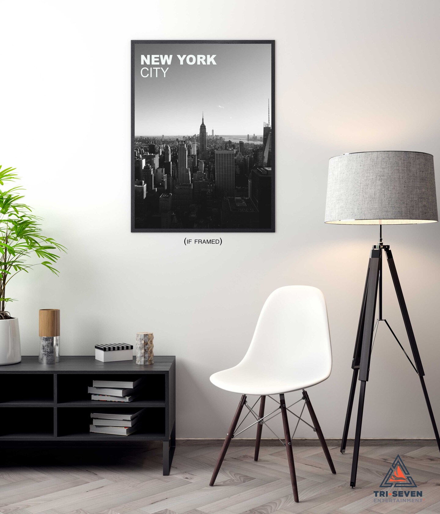 New York City Poster Empire State Building Wall Art Print, 18&#x22;x24&#x22;, Unframed