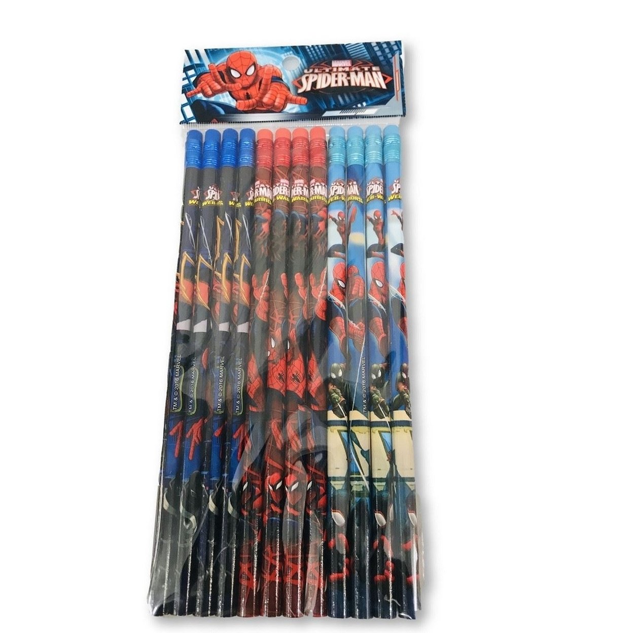 Spider-Man Pencils 12Ct Wooden Ultimate Spiderman Kids School Supplies