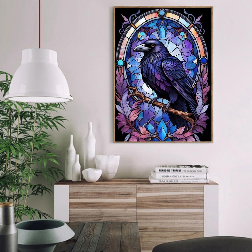 Halloween Diamond Art Kits for Adults,5D Full Drills Adults Diamond Painting Kits,Gem Art Kits Diamond Art Painting for Adults Home Wall Decor 12x16 inch