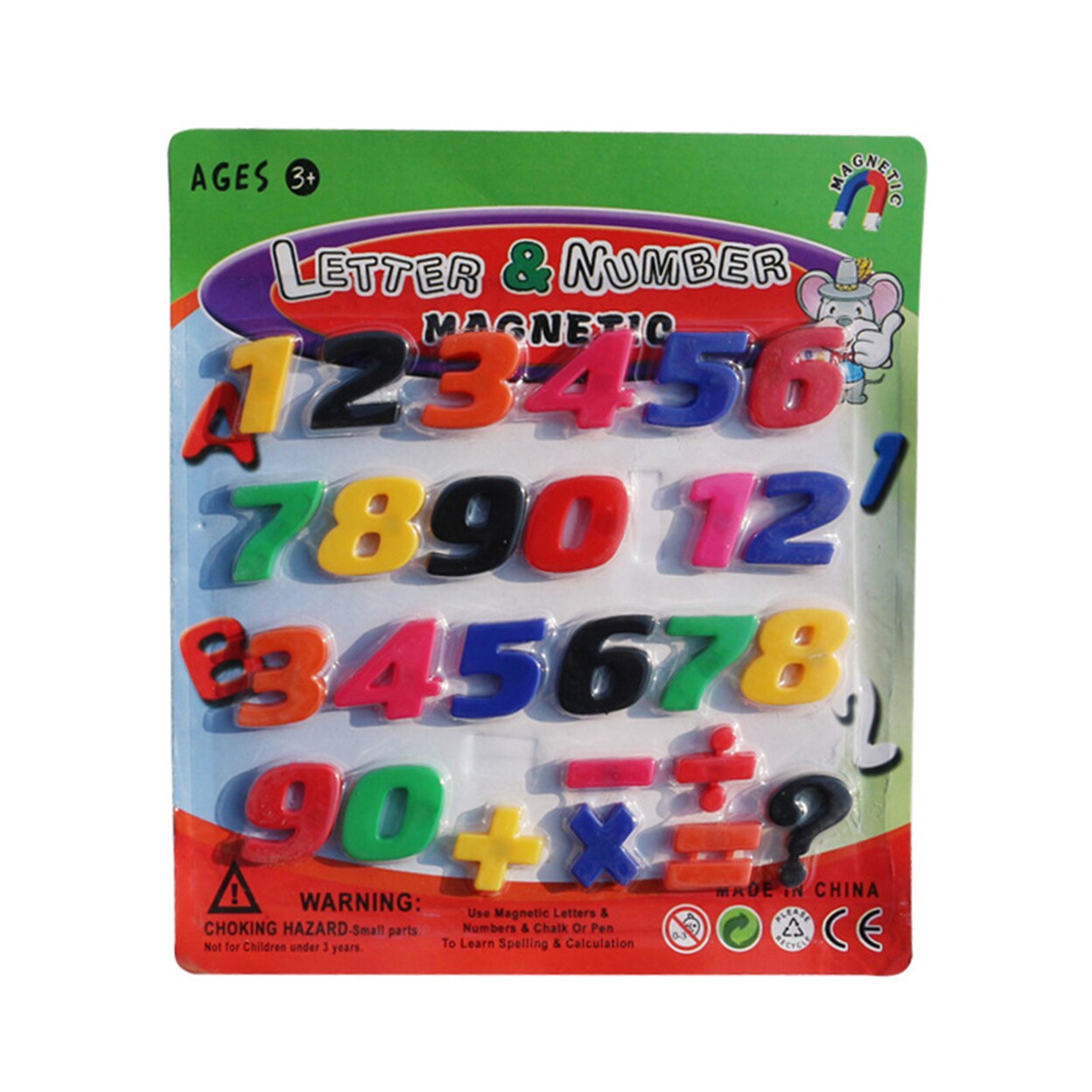 1 Set Fridge Magnets Waterproof Reusable Lightweight Learning Numbers Letters Magnetic Stickers Birthday Gift