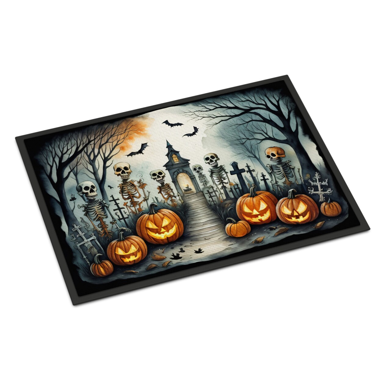 Skeleton Spooky Halloween Indoor Or Outdoor Mat 24X36