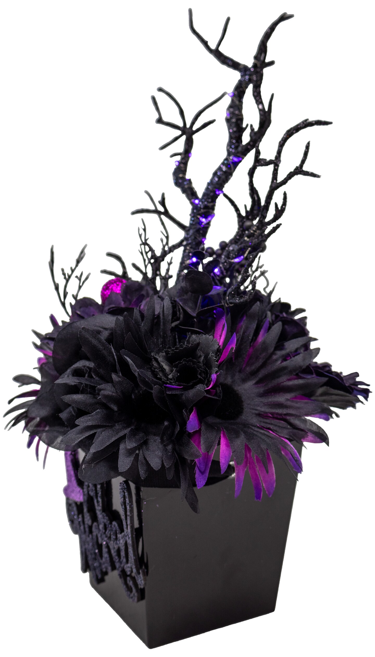 Wicked Halloween Floral Arrangement With Fairy Lights | MakerPlace  display picture 1