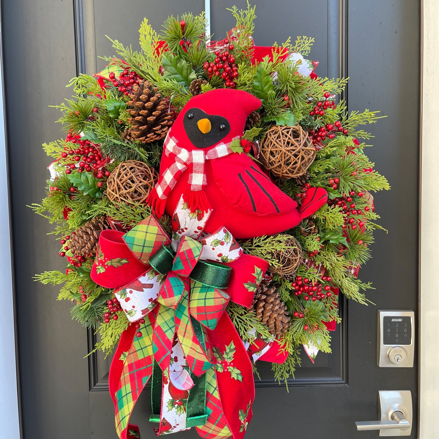 Merry Christmas Front Door Wreath, Christmas Decor, shops Holiday Wreath