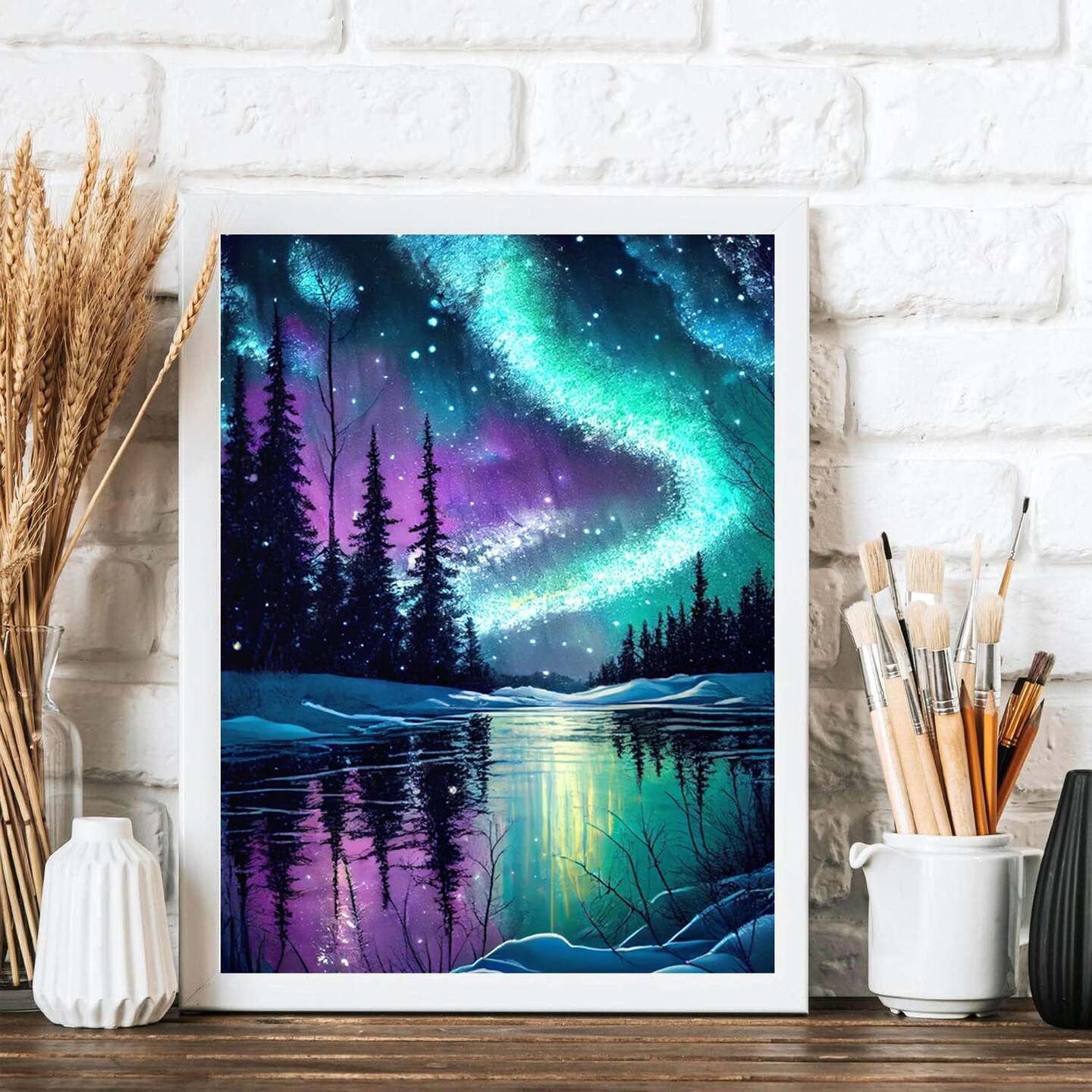 Aurora Landscape Diamond Art Kits for Adults