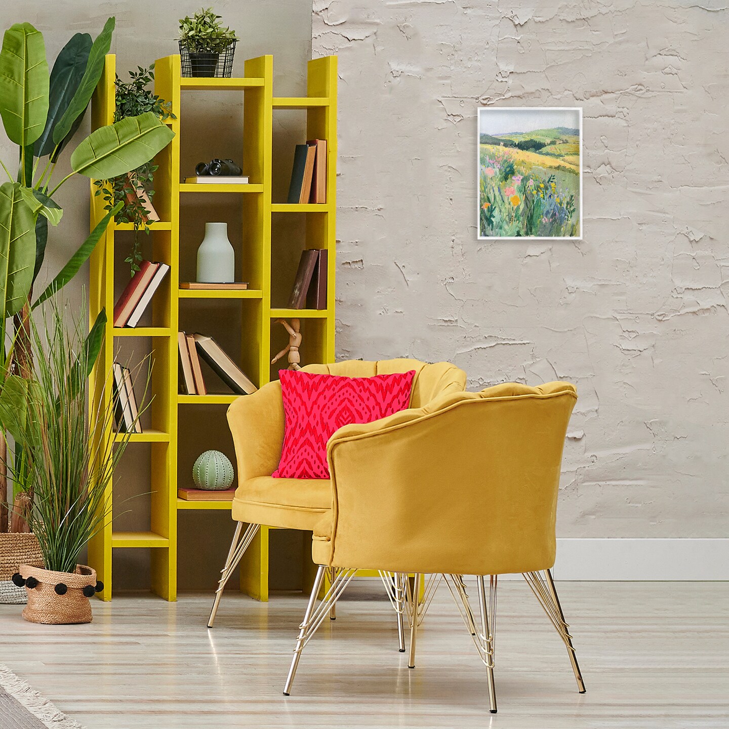 Stupell Industries Pastel Landscape Hills Framed Giclee Wall Art Design by RileyB