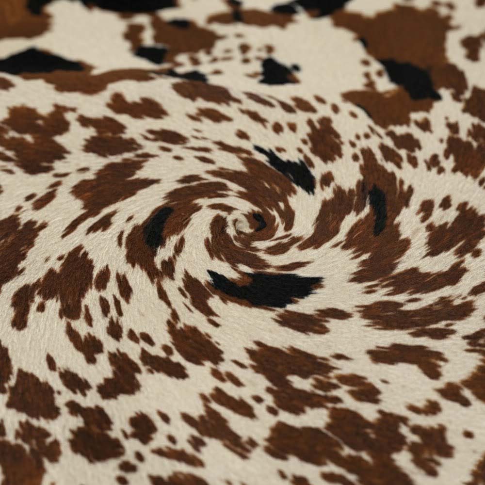 1 Yard Brown Cow Velboa Faux Fur Fabric 58/60 Inch Width for Costumes & Decor