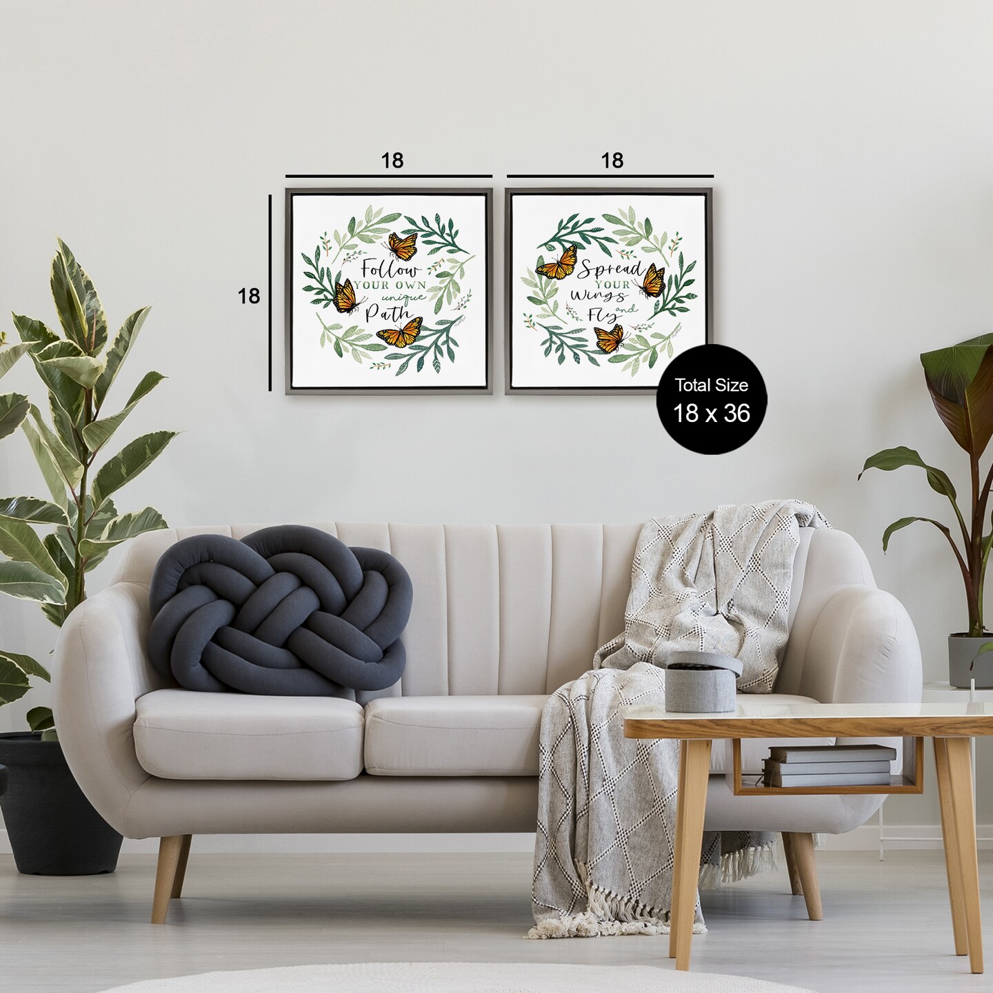 Stupell Industries Spread Your Wings and Follow Path 2pc Floating Frame Set, design by Elizabeth Tyndall