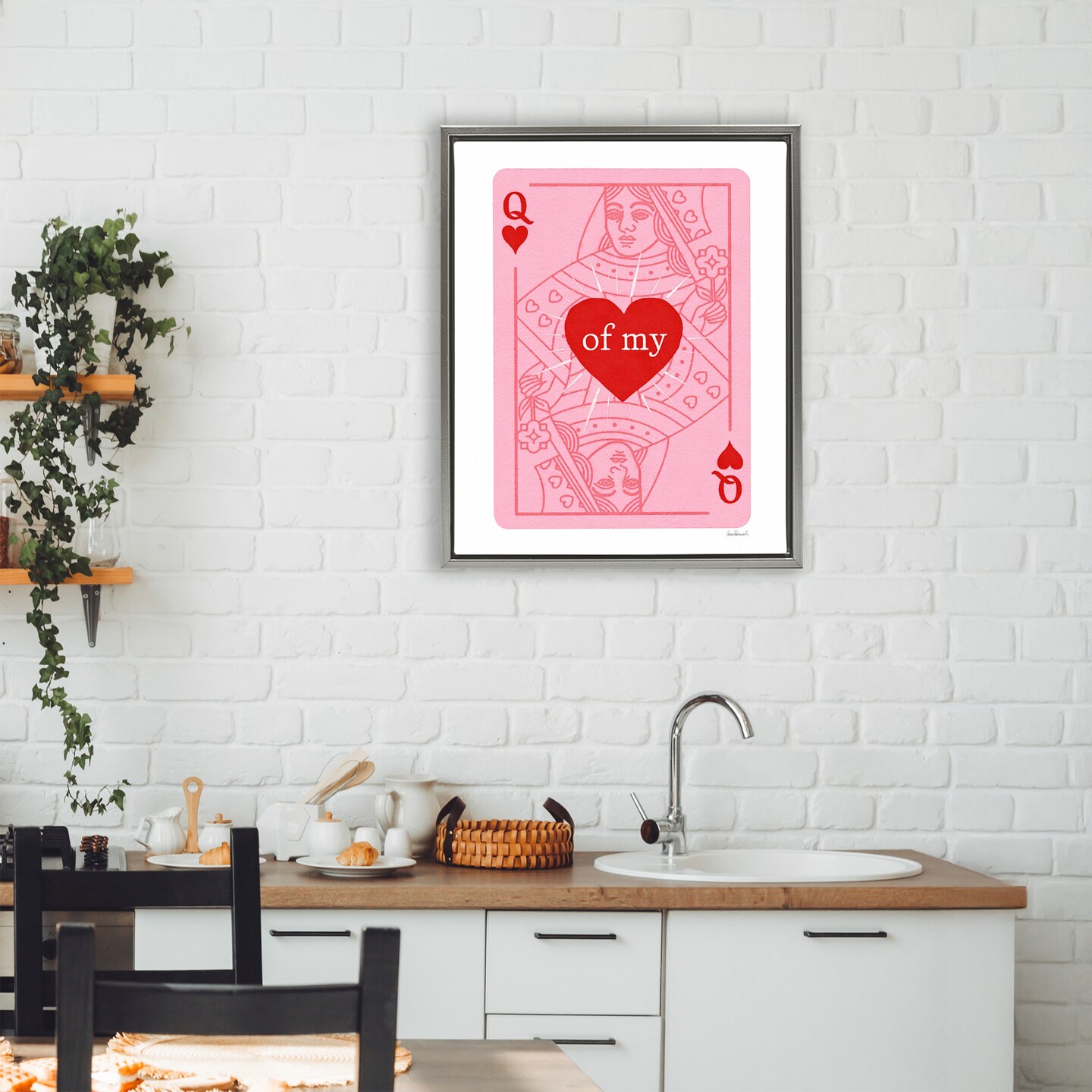 Stupell Industries Queen Of My Heart Floating Frame, design by Amanda Greenwood