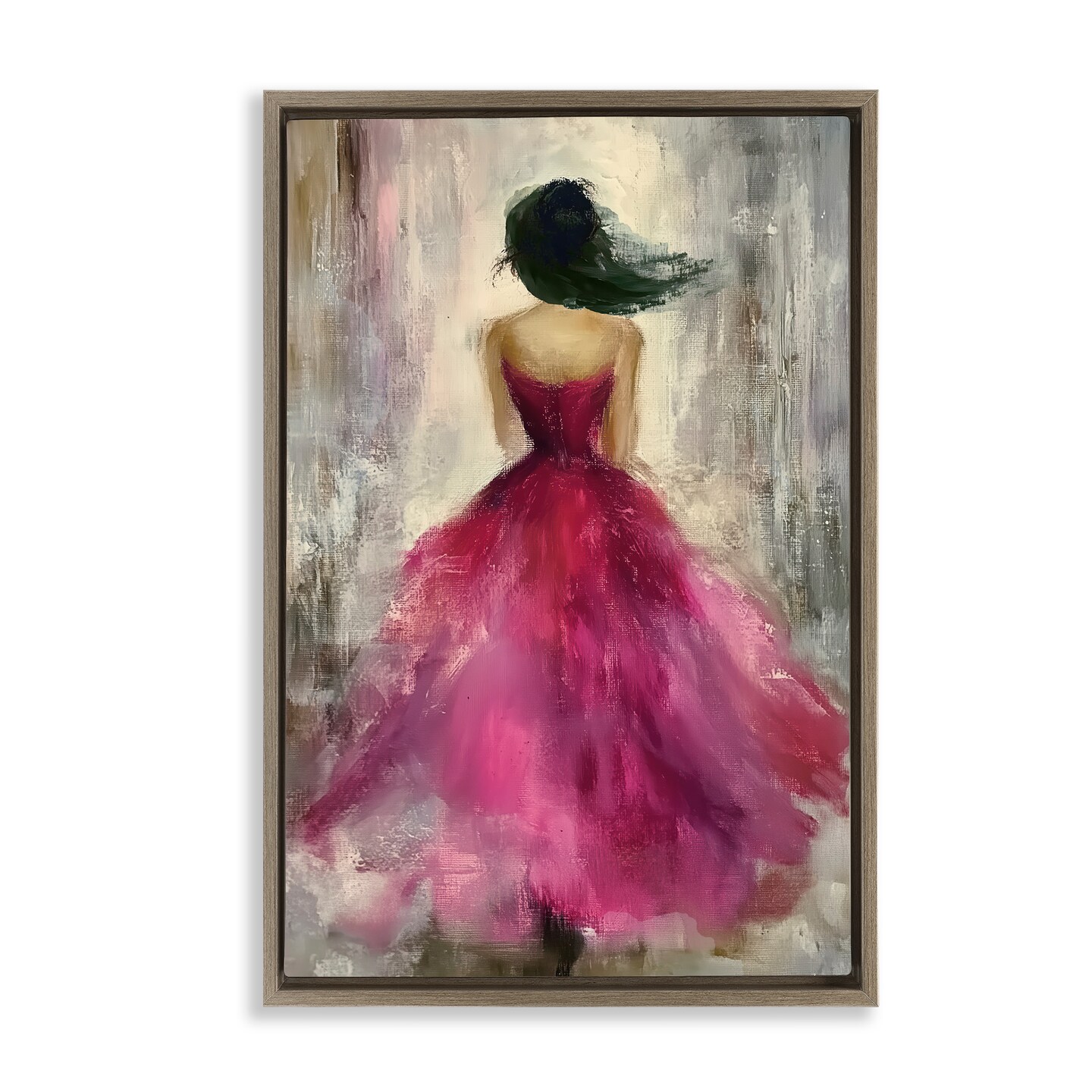 Stupell Industries After Midnight Girl in Gown Floating Frame, design by Annabelle Hall