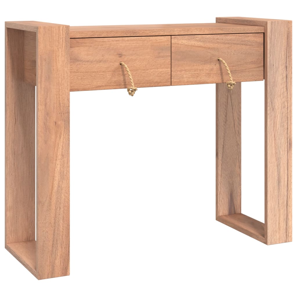 vidaXL Console Table 35.4&#x22;x13.8&#x22;x29.5&#x22; Solid Teak Wood