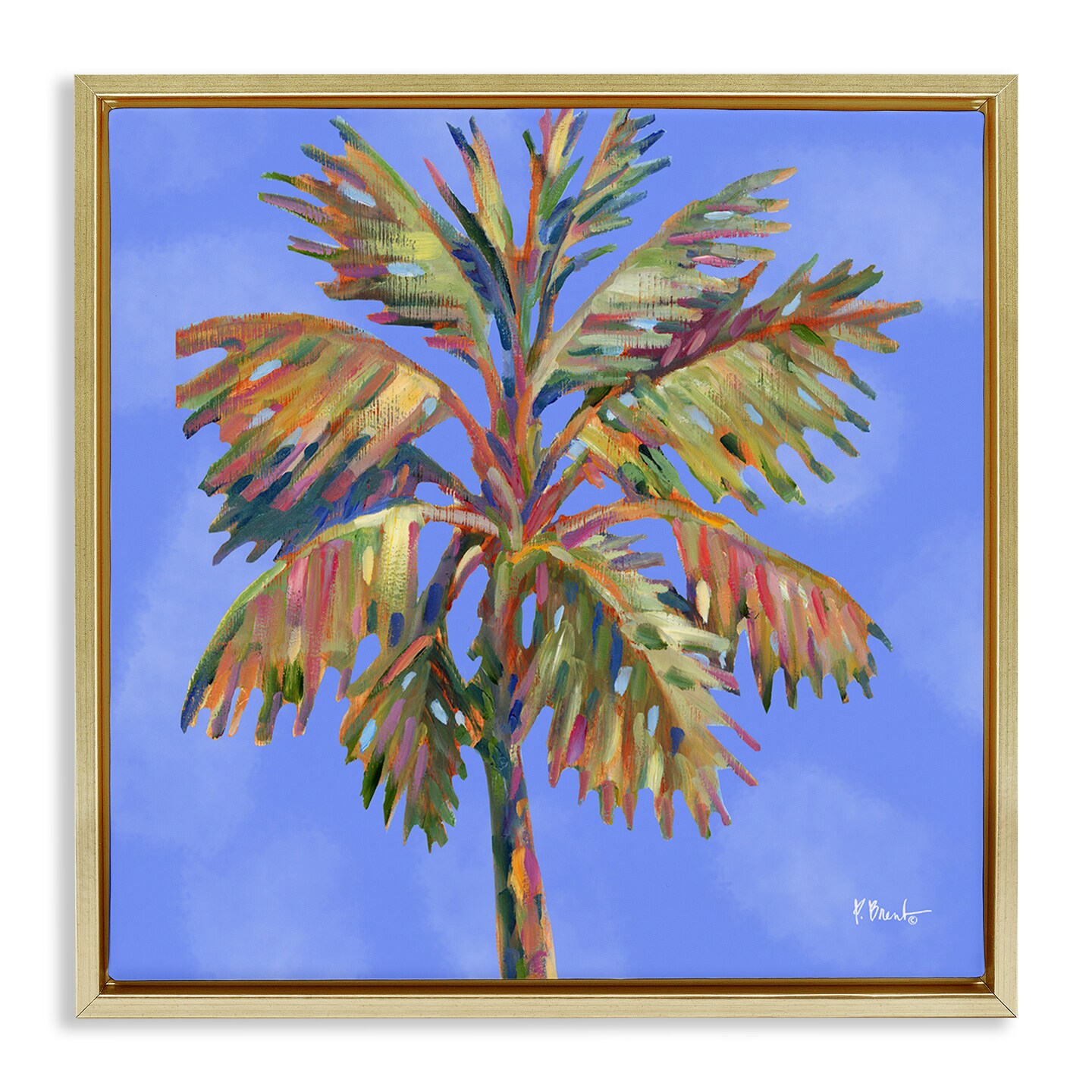 Stupell Industries Tropical Bondi Palm Floater Framed Canvas Wall Art Design by Paul Brent