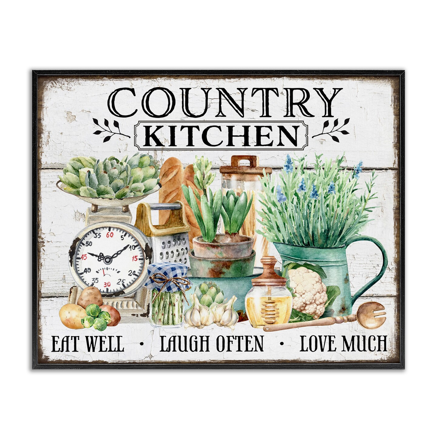 Stupell Industries Country Kitchen Still Life Framed Giclee Wall Art Design by Creatif Belle