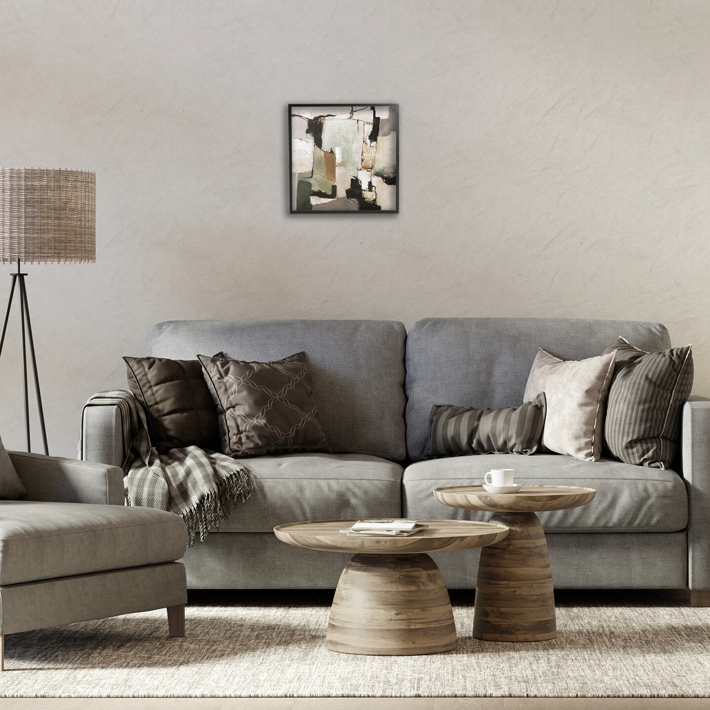 Stupell Industries Blocked Composition Details Framed Giclee Wall Art Design by Design Fabrikken