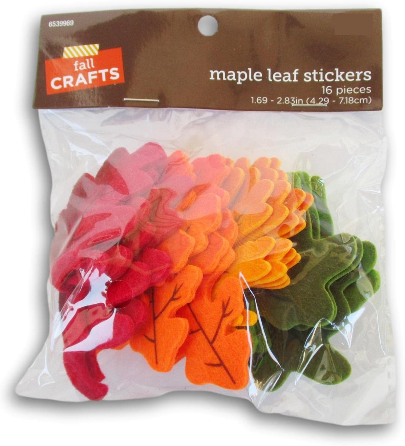 Fall Leaves Felt Stickers for Crafts- Multicolor (5312731)