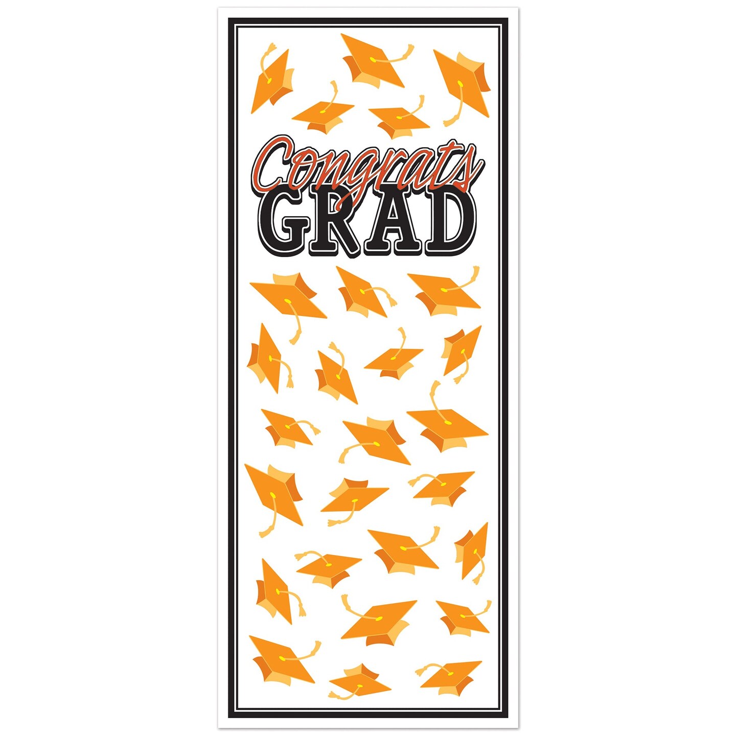 12 Pack Beistle Orange Congrats Grad Door Cover