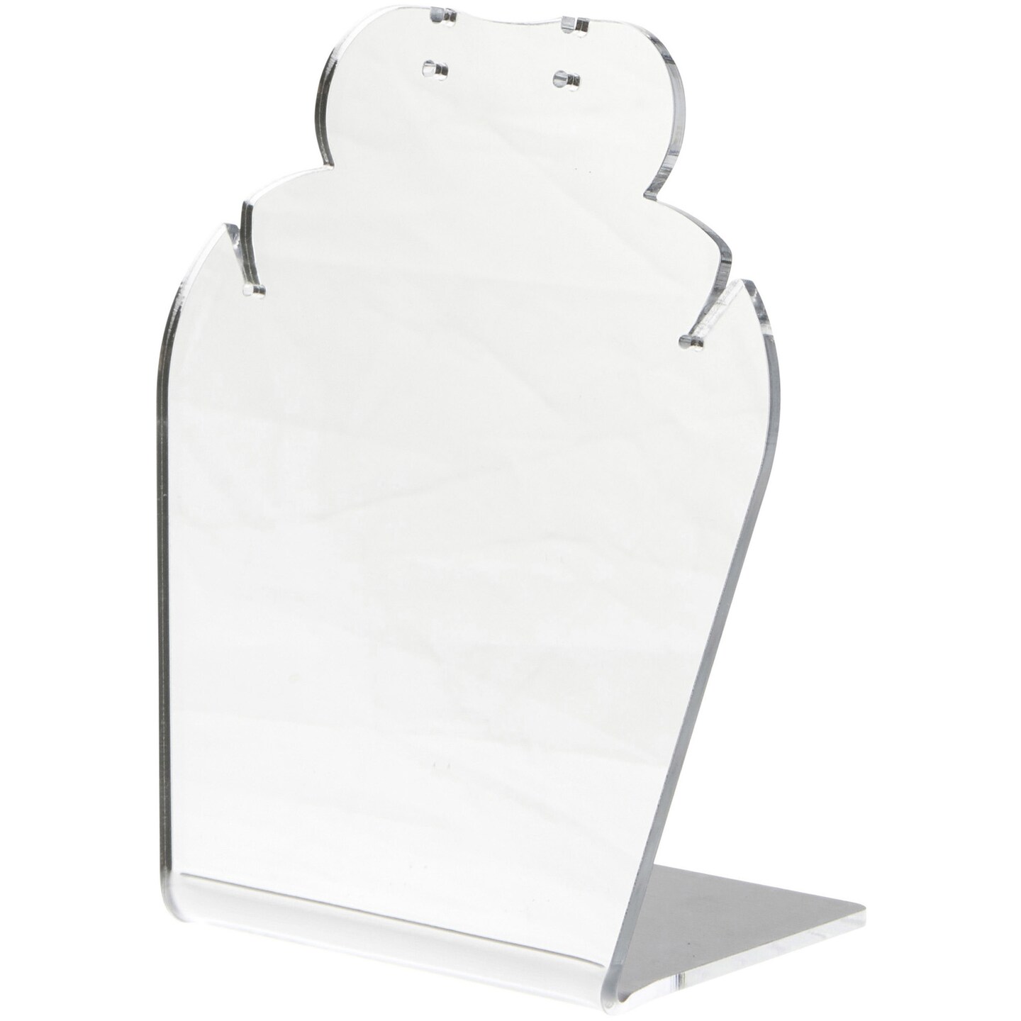 Plymor Acrylic Necklace/Earring Combo Display Stand (Mirrored), 4.625" W x 3" D x 5.25" H
