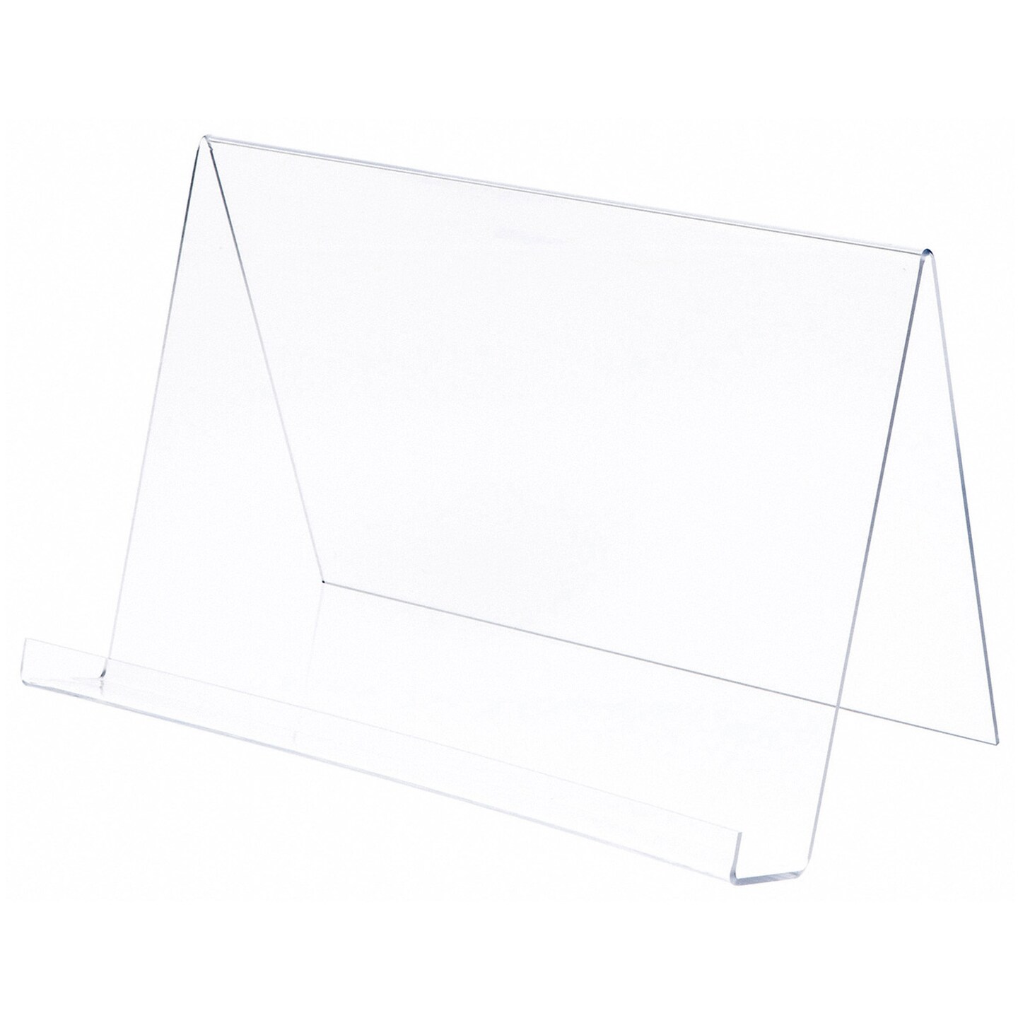 Plymor Clear Acrylic Book Display Easel with 1.75" Ledge With Lip