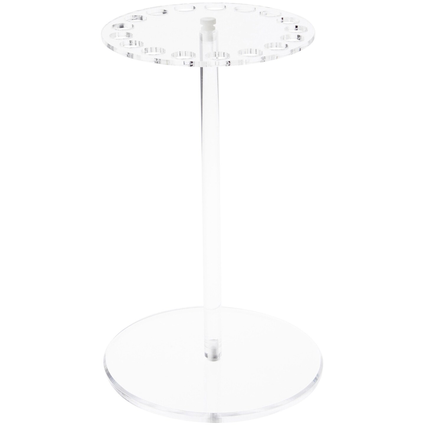 Plymor Clear Acrylic Rotating Necklace Display Stand Holder, 12.5" H x 8" W x 8" D (Holds 17 Necklaces with Clasps)