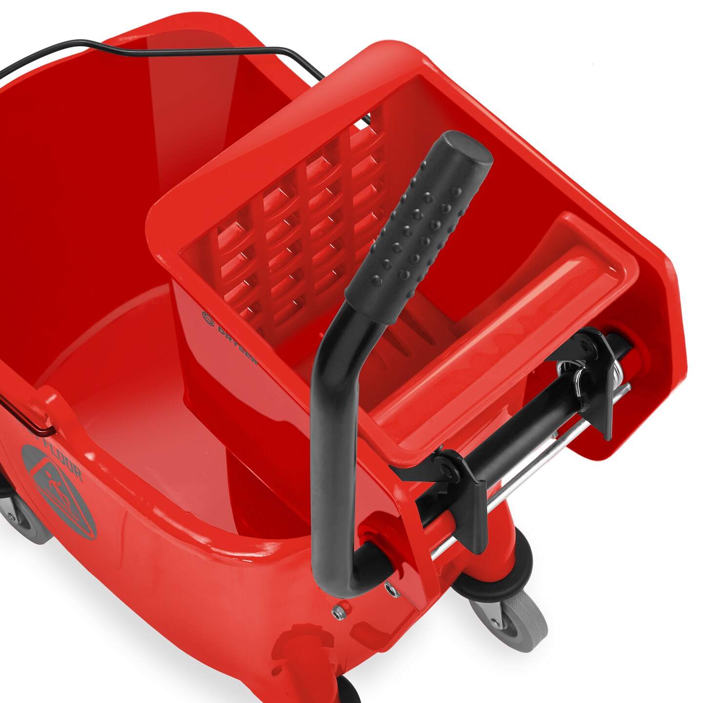 Dryser Commercial Side Press Wringer Combo Mop Bucket, 33 Quart