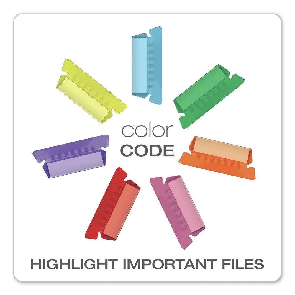 Pendaflex 2 in. Wide 1/5-Cut Transparent Colored Tabs for Hanging File Folders - Blue (25/Pack)