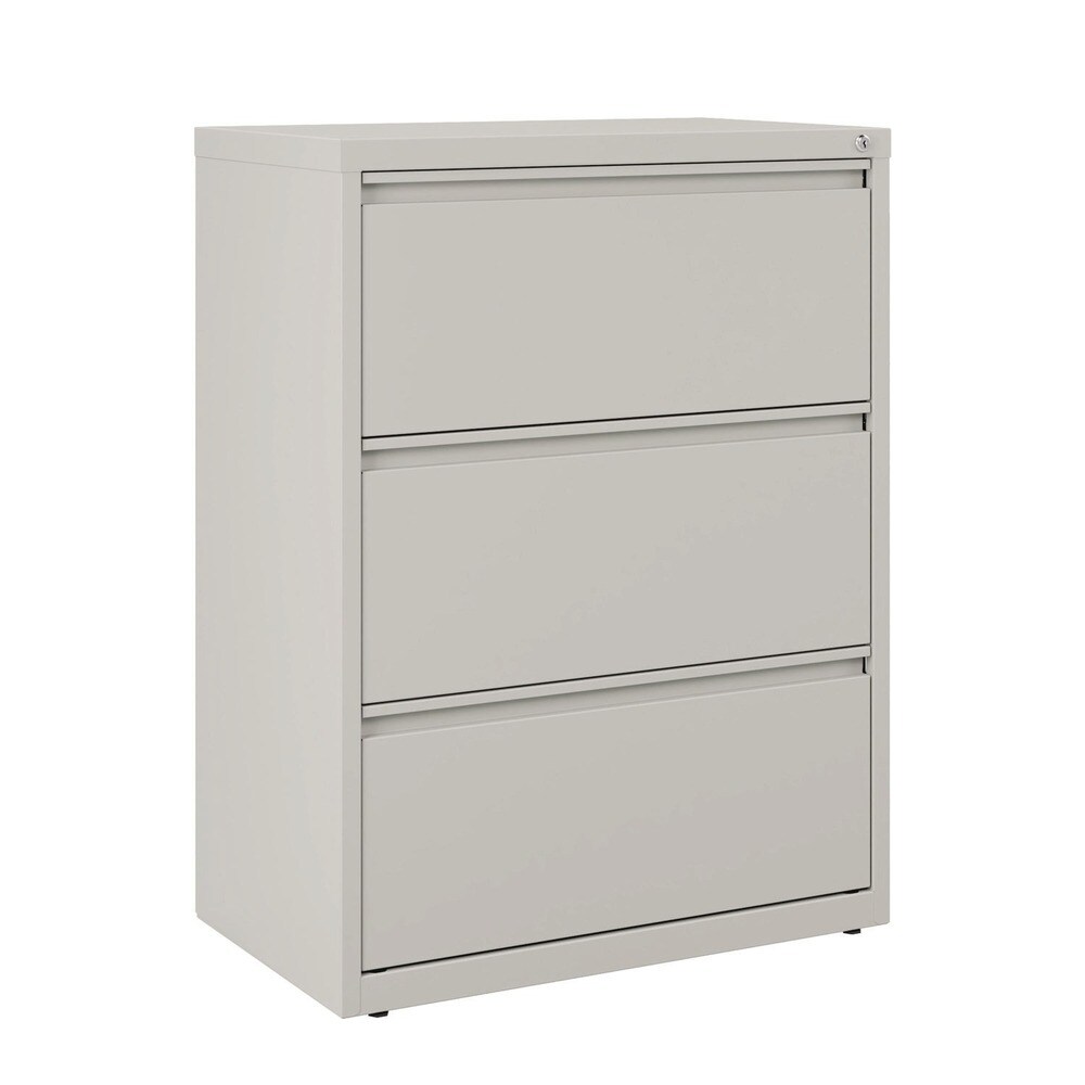 Alera 30 in. x 18.62 in. x 40.25 in. Three Legal/Letter-Size File Drawers Lateral File Cabinet - Light Gray