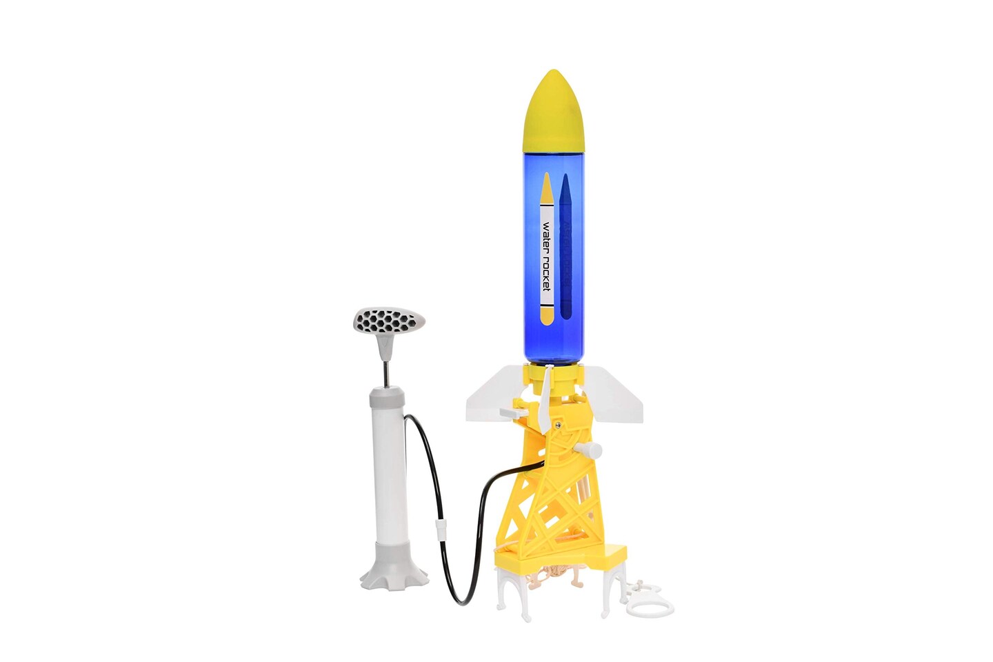 Outdoor Water Powered Rocket Physics Learning Set-with Tail, Body and Pump DIY Rocket Science Experiment Kit- Space STEM Outdoor Toys Gift for Kids,Teens, Boys & Girls