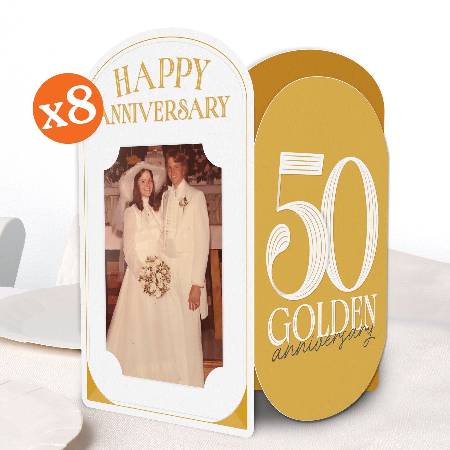 golden wedding anniversary dresses Big Dot of Happiness 50th Photo Holder Centerpieces, 4x6 Picture Display Box, Table Decor for 50 Years Party Decor, 8 Count, Color: Gold, Model: BD9223cpp-gen bride dresses 50th wedding anniversary dress ideas