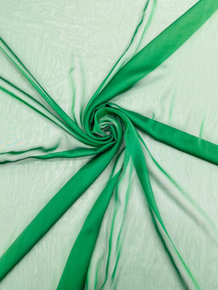 1 yard Two Tone Sheer Chiffon Fabric for Dresses Scarves Drapes Overlays Special Occasion