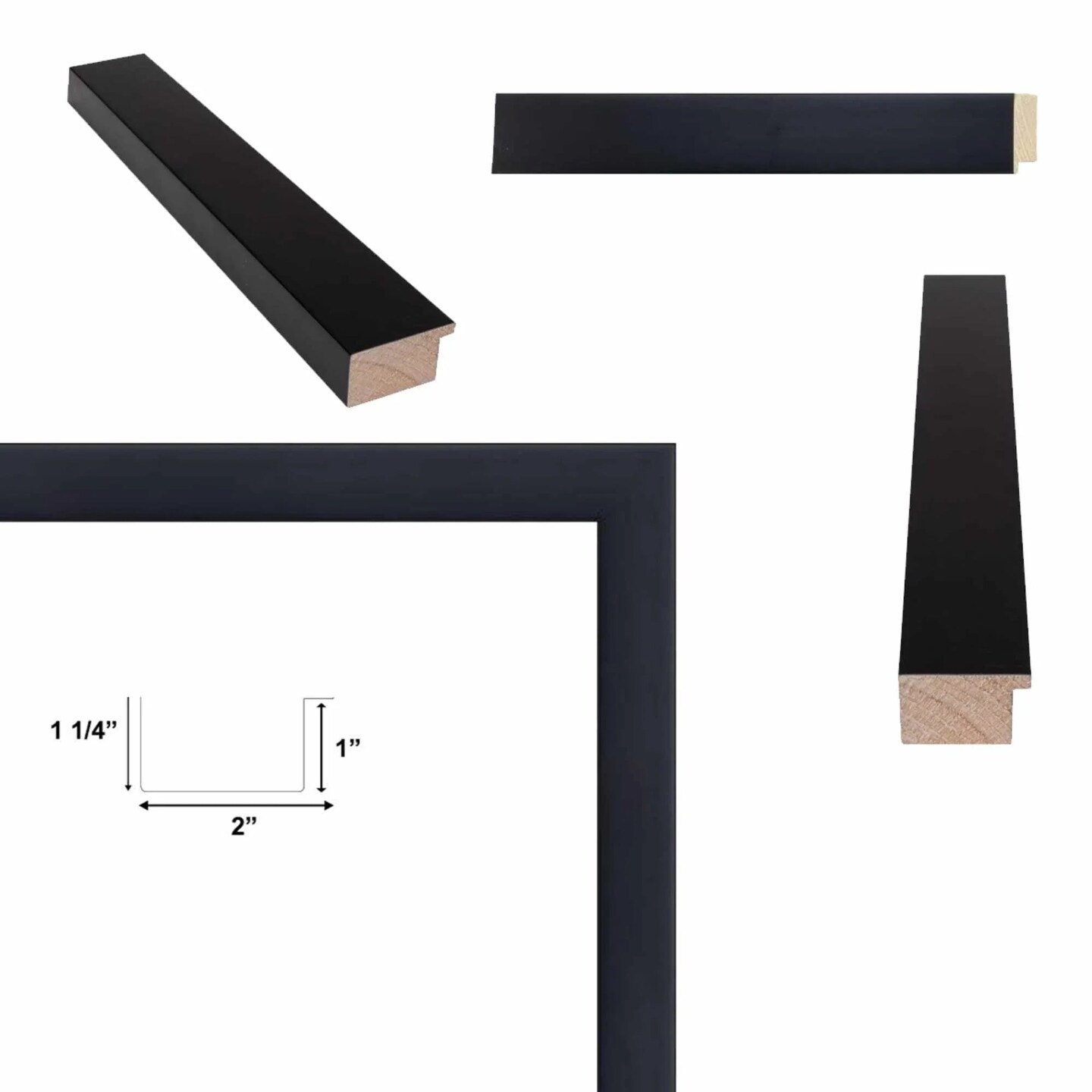 Modern Gallery Wall Matte Black Flat Picture Frame 14x18 frame