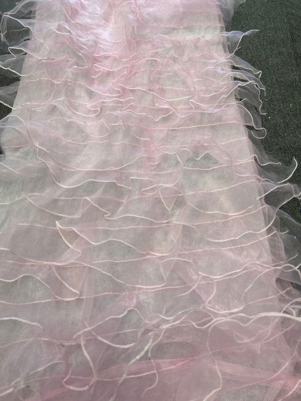 1 Yard Voluminous Ruffle Organza Fabric for Backdrops & Dresses 52/54" Width