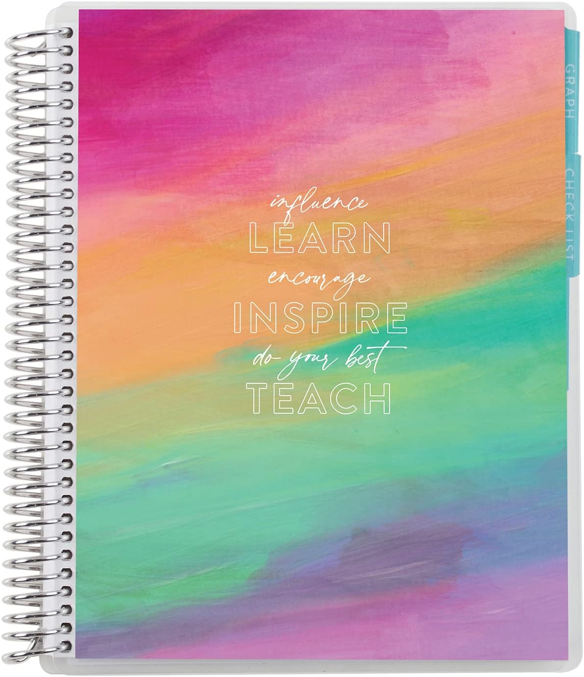 Spiral Teacher Record Book - 7&#x22; x 9&#x22; (Learn, Teach, Inspire)