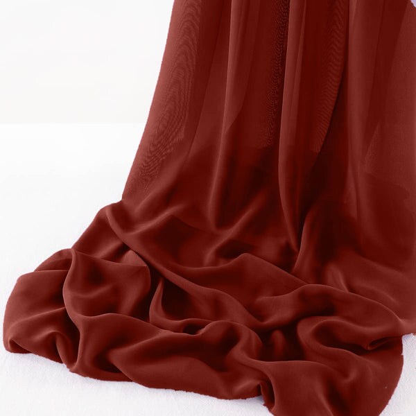 1 Yard Wool Dobby Chiffon Fabric Sheer Lightweight Draping Wedding Party Backdrops 58" Width