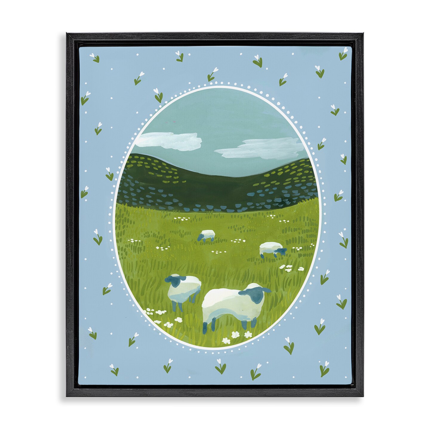 Stupell Industries Cottage Core Sheep Floating Frame, design by Evelyn Coleman