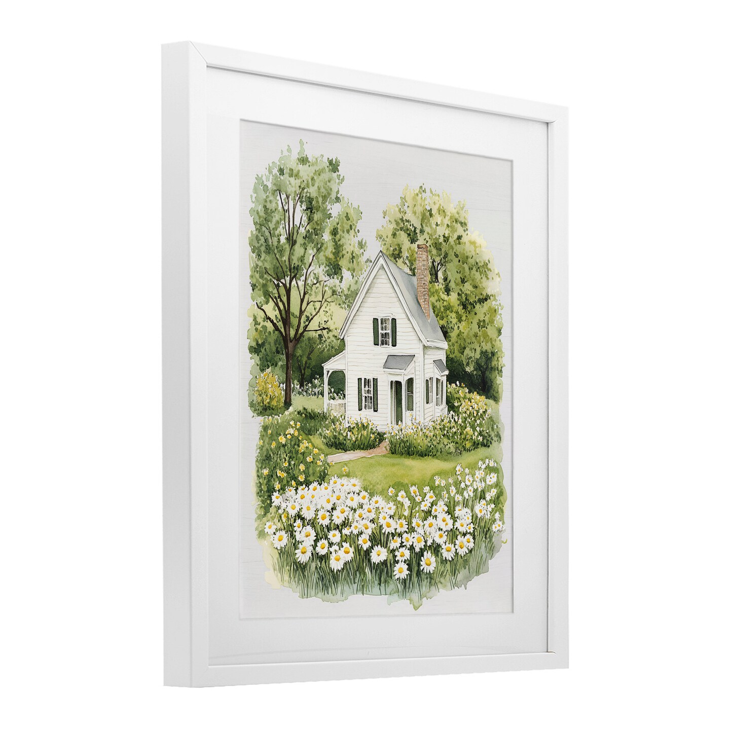 Stupell Industries Quaint Countryside Cottage Garden Framed Print Under Glass, design by Lettered and Lined