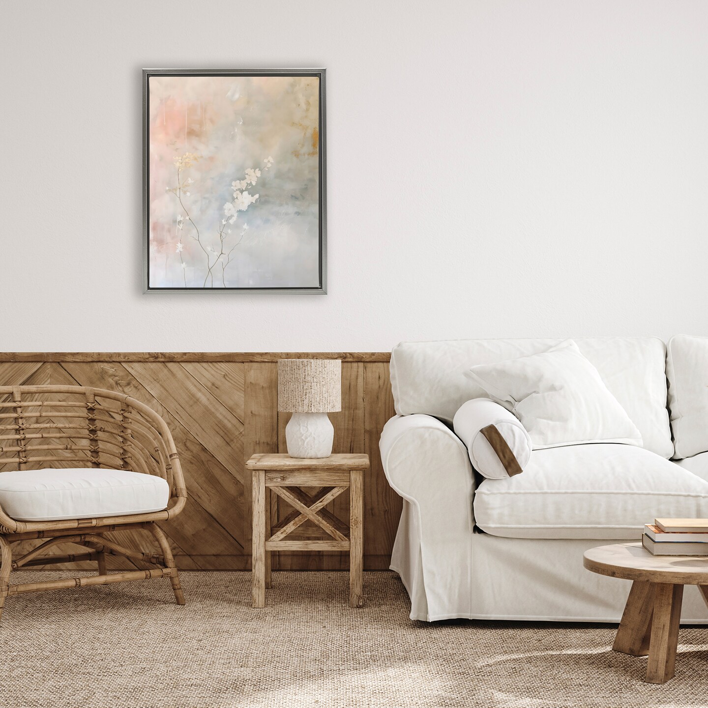 Stupell Industries Pastel Blossom Abstract Floral Floating Frame, design by Creative Studio