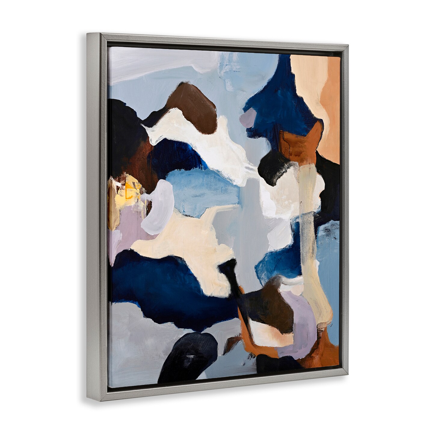 Stupell Industries Cool Tones Composition Floating Frame, design by Design Fabrikken