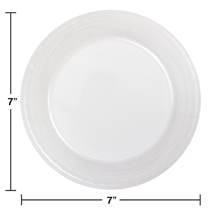 240 pc Bulk Clear Plastic Paper 6.75 inch Dessert Plates