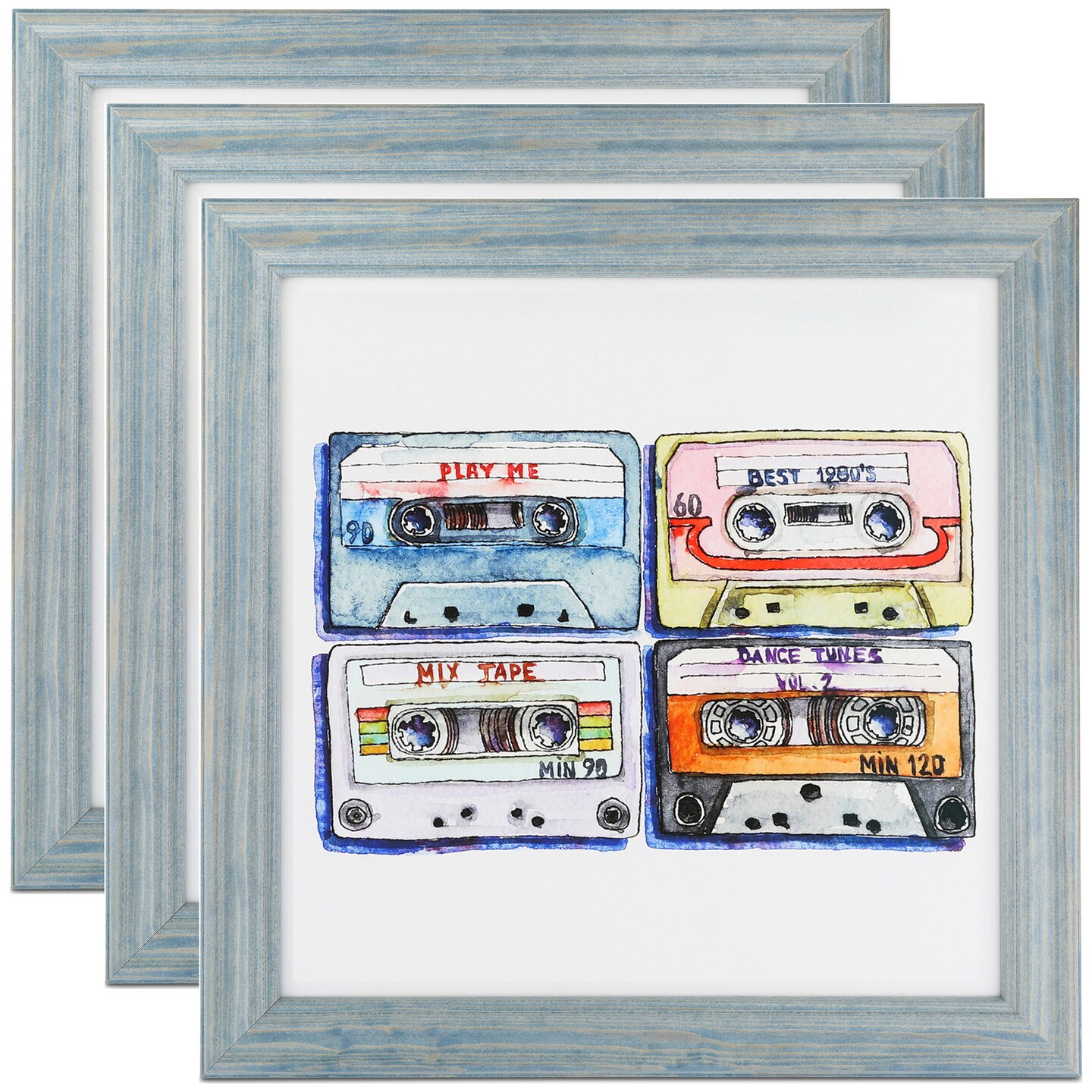 ArtToFrames 12x16 Inch Modern Picture Frame, Multi Pack, Comes with Regular Glass (WOMPack-7-12x16)
