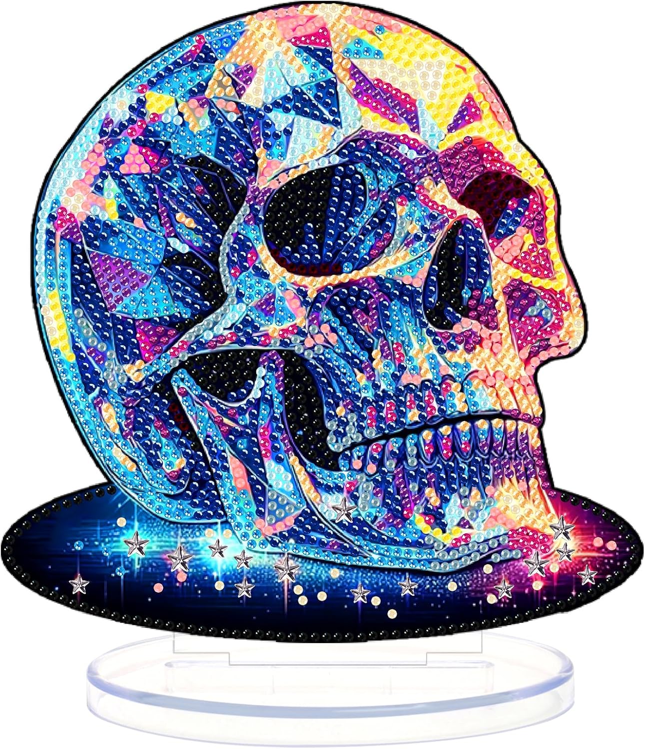 Jawecci Skull Diamond Painting Pour Adulte Débutant, Complet