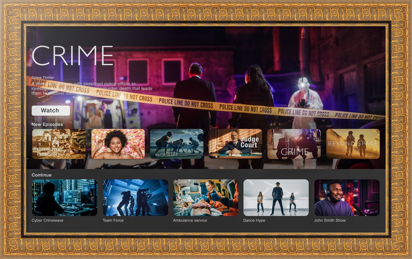 The Samsung Frame TV 65 inch TV Frame, Ornate Frame TV (Fits 2021-2025 Models)